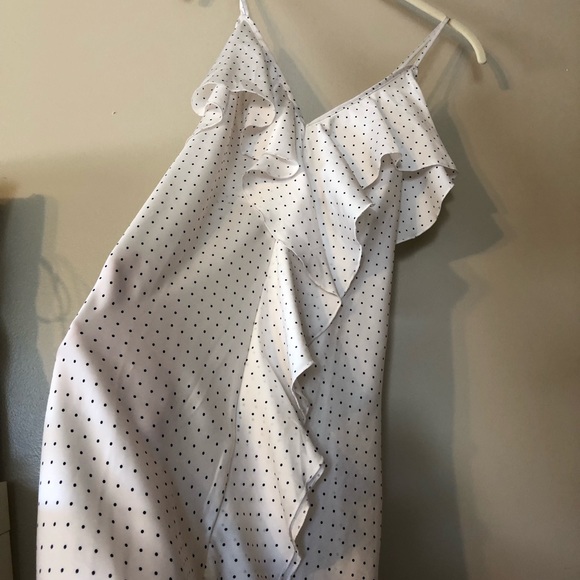 Victoria's Secret Satin Ruffle PolkaDot Midi Dress - Picture 3 of 5